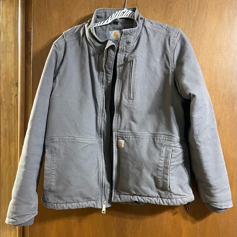 Carhartt YL Grey Heavy Duty Utility Coat